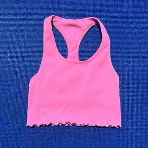 Victoria’s secret & spiritual gangster hot pink crop tank XS/S